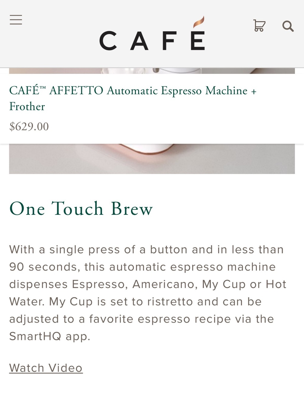 CAFE AFFETTO Automatic Espresso Machine + Frother - Picture 8 of 10